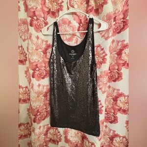 Old Navy Gray Sequin Tank Top